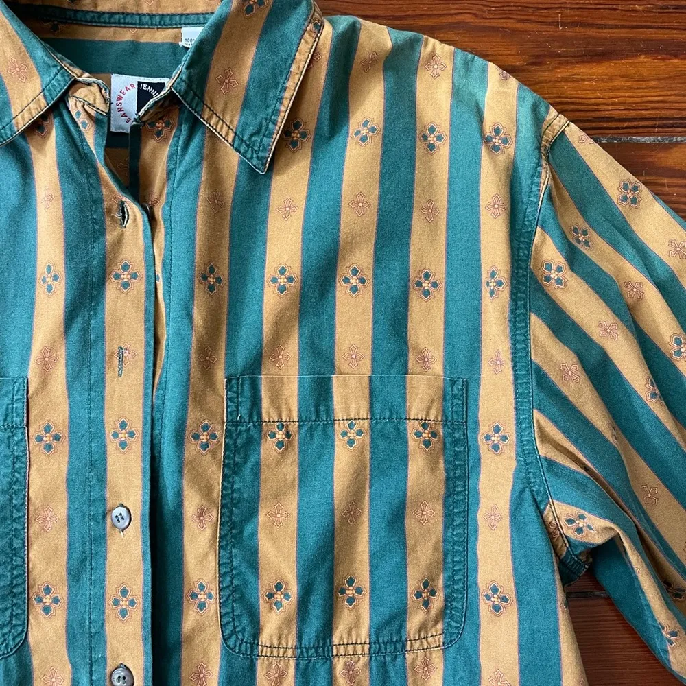 Vintage Jeanswear Jennifer Moore Western Cowboy Stripe Button Up - Image 9