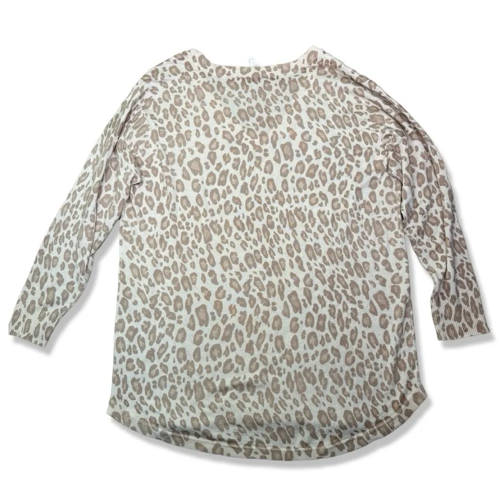 ⭐️JOIE Revolve Chyanne Cashmere/Wool Blend Cheetah Print V-neck Sweater Knit Top - Image 3