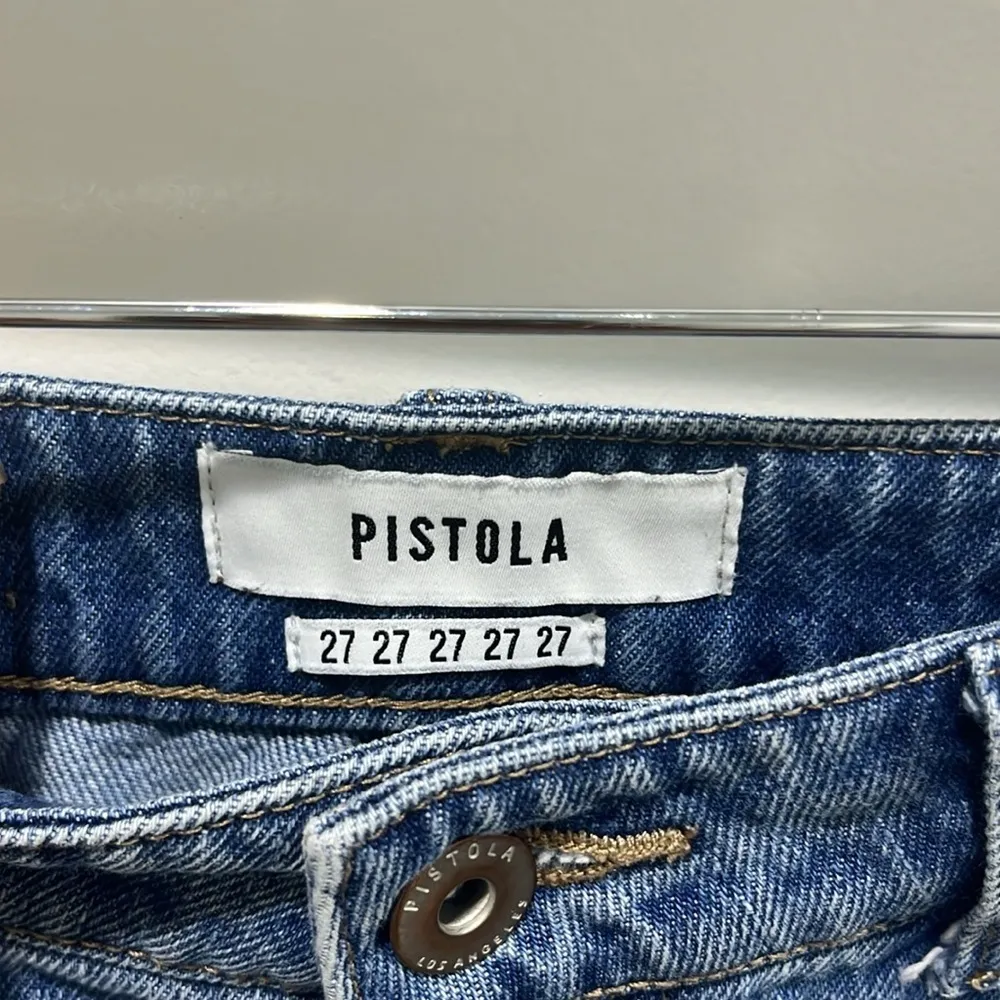 Pistola Denim Light Wash Distressed Mini Skirt Sz 27 - Image 3