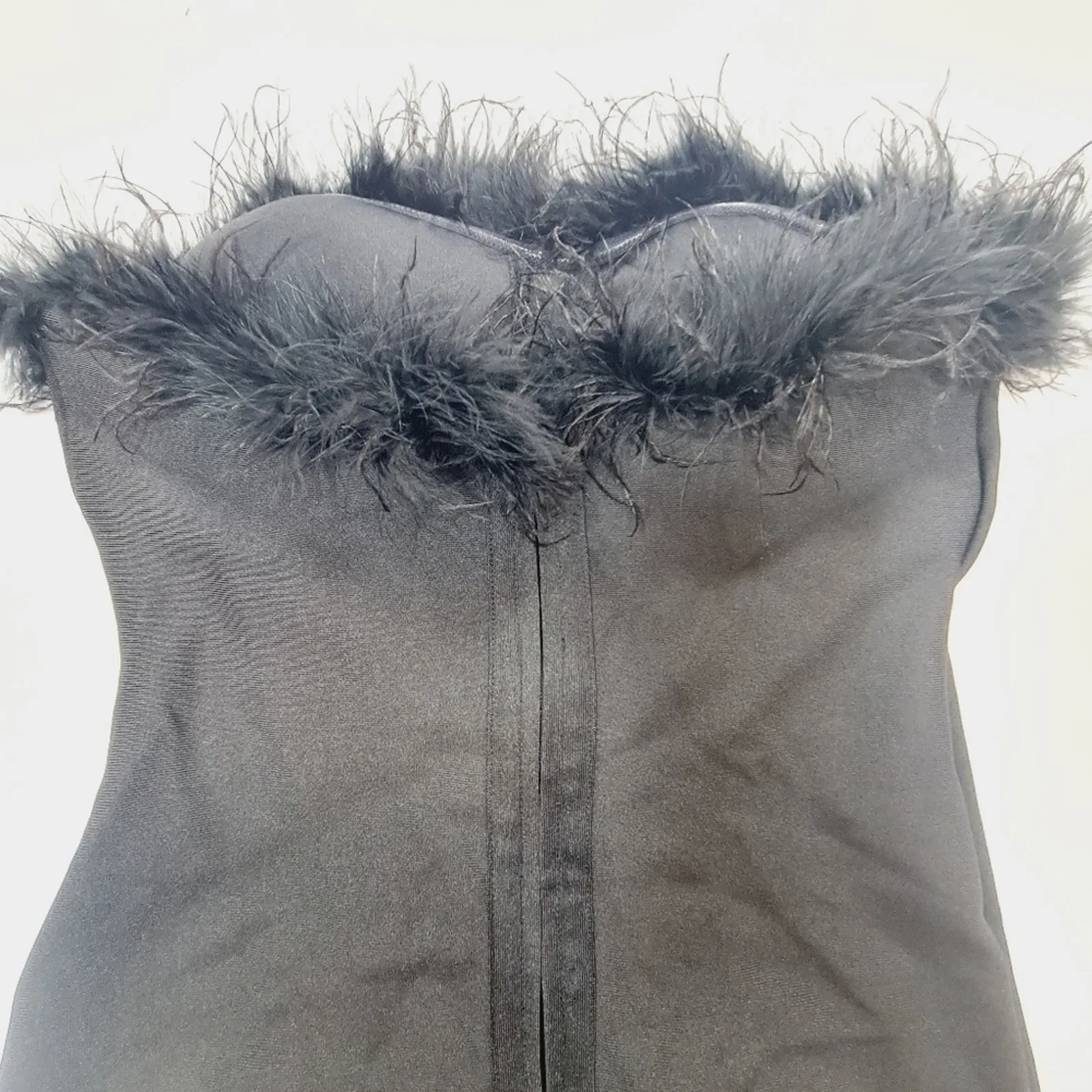 Superdown Ramona Bustier Dress in Black XL - Image 7