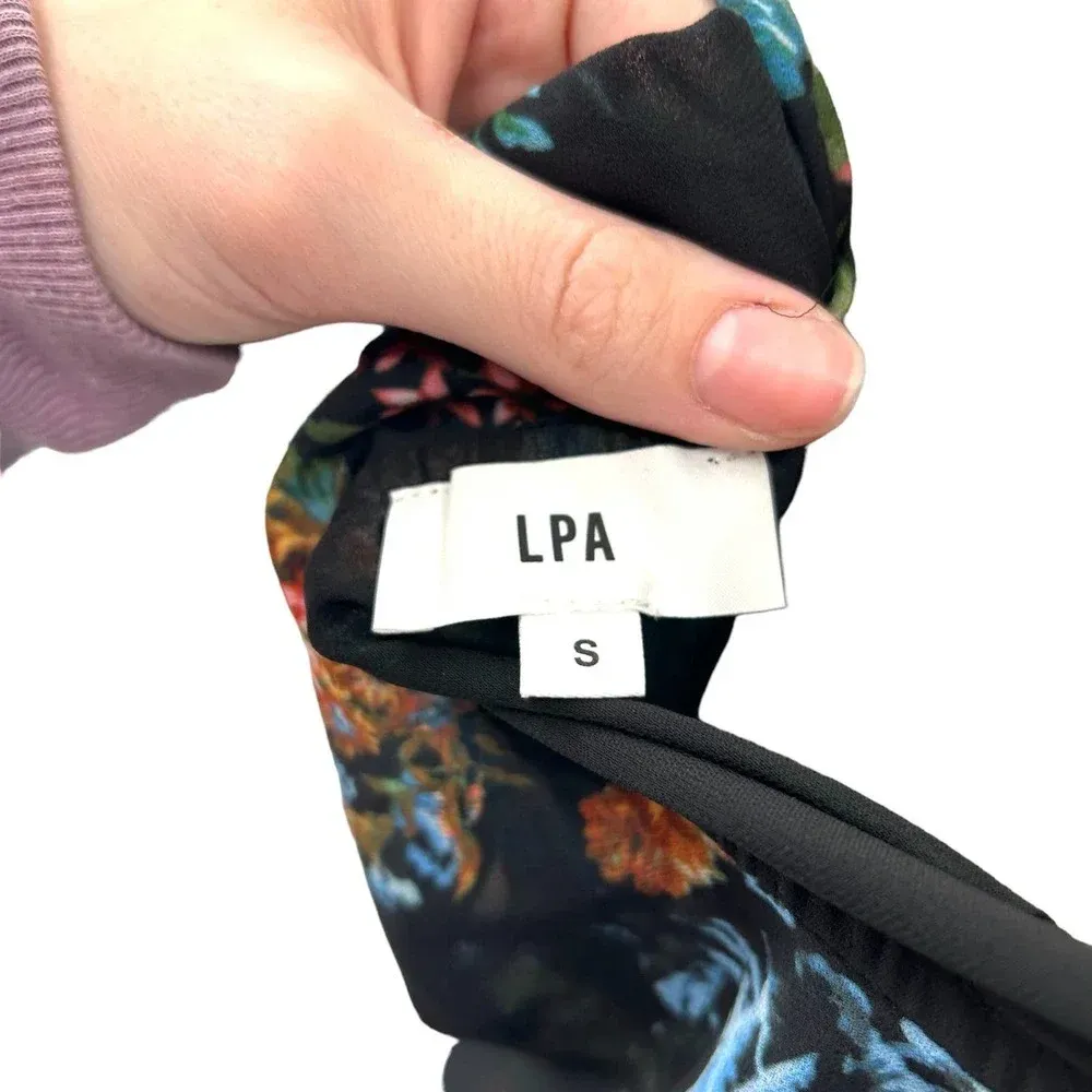 LPA‎ Dress 5 in Antique Floral Print Off the Shoulder Halter Size Small - Image 8