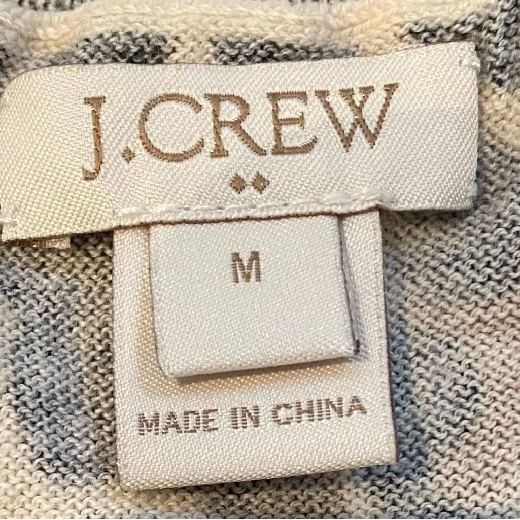 J Crew Women’s Size Medium 100%‎ Cotton Leopard Teddie Sweater - Image 6