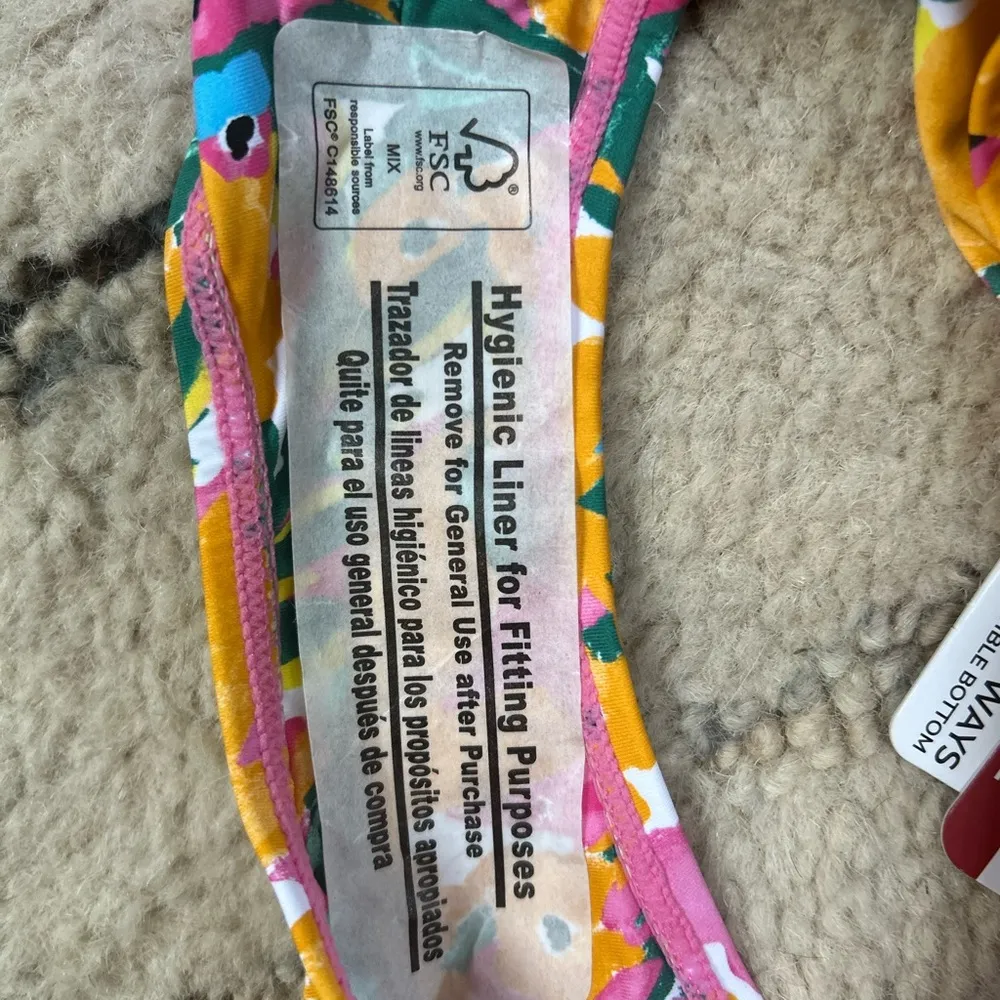 NWT Anne Cole LTD Edition Floral V wire Bikini Top Convertible High Waist Swim - Image 10