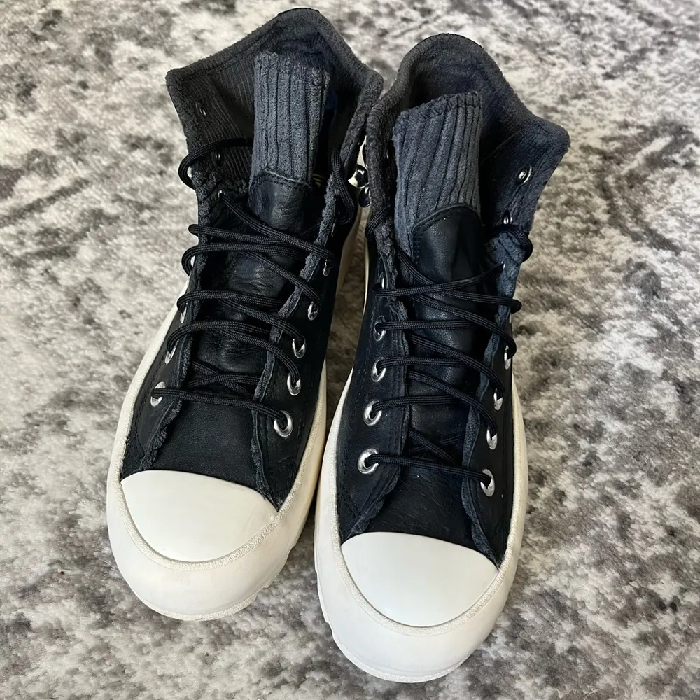 Converse Black Leather Gore-tex Hiker Hi Sneakers - Image 7