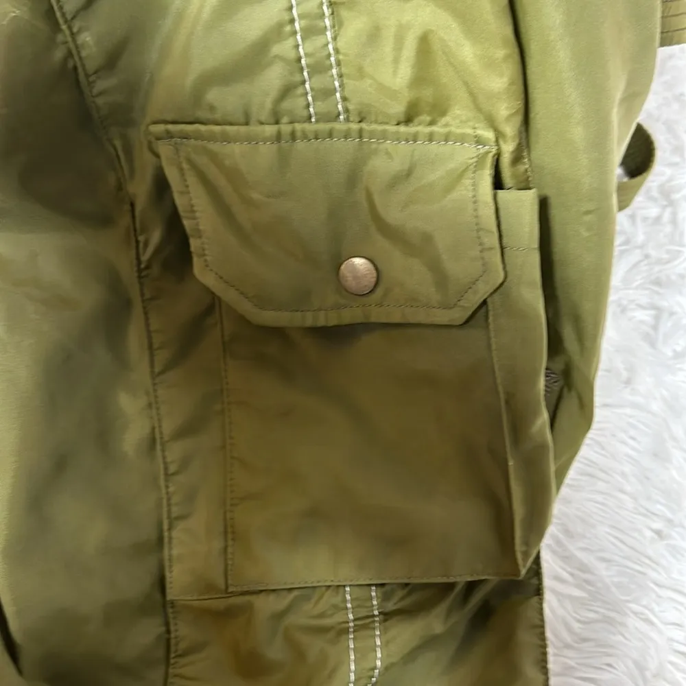 Large Nylon Tote/ Carryon Bag Green - Image 7