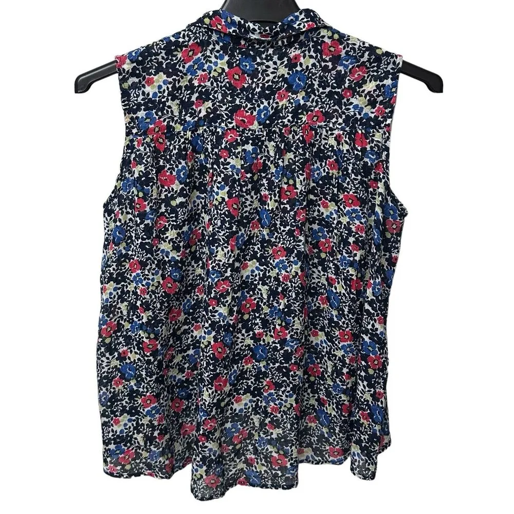 Ralph Lauren Denim & Supply Women's‎ Medium Semi Sheer Floral Button Down Blouse - Image 5