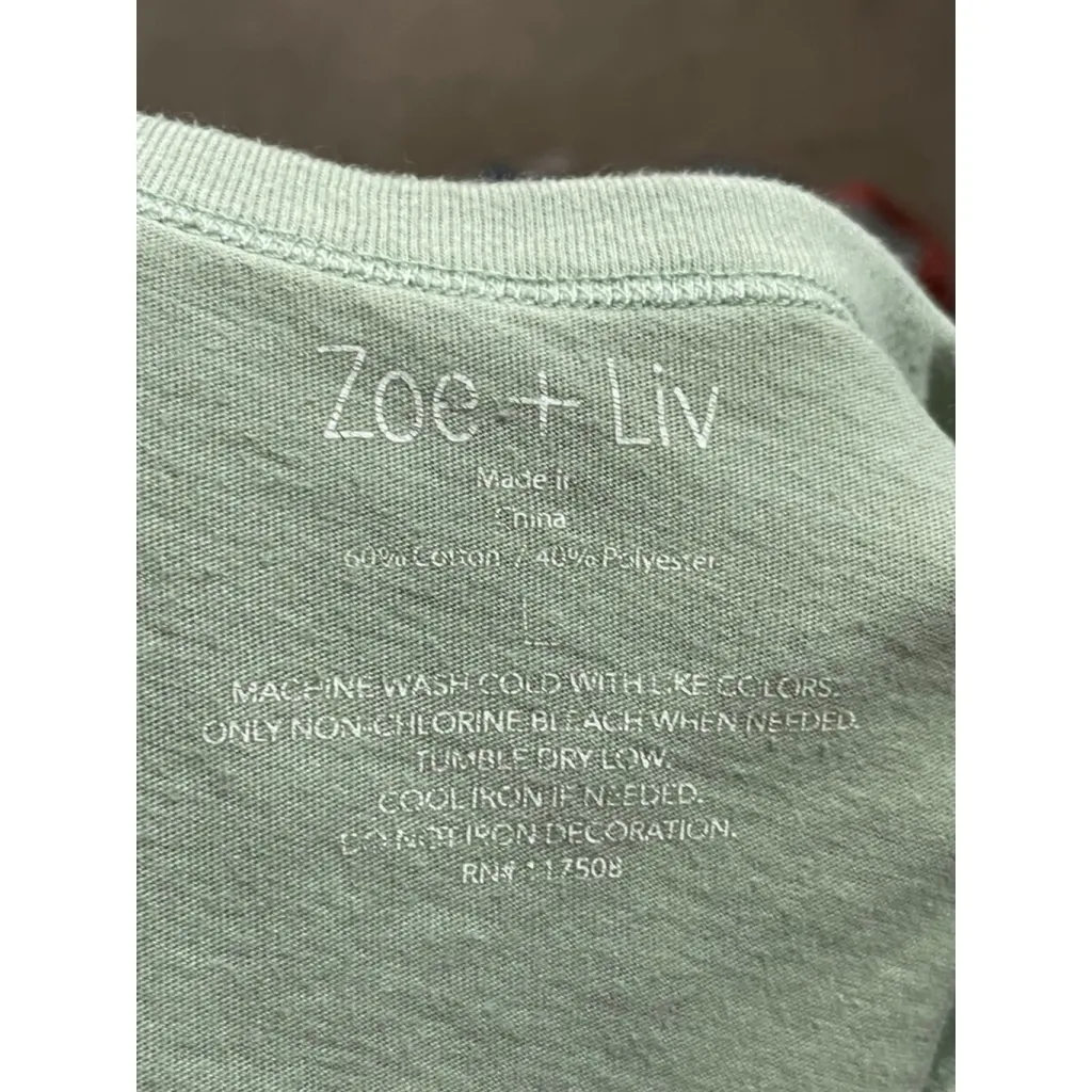 Women's Zoe + Liv Green Yosemite Short Sleeve Tee L - Image 3