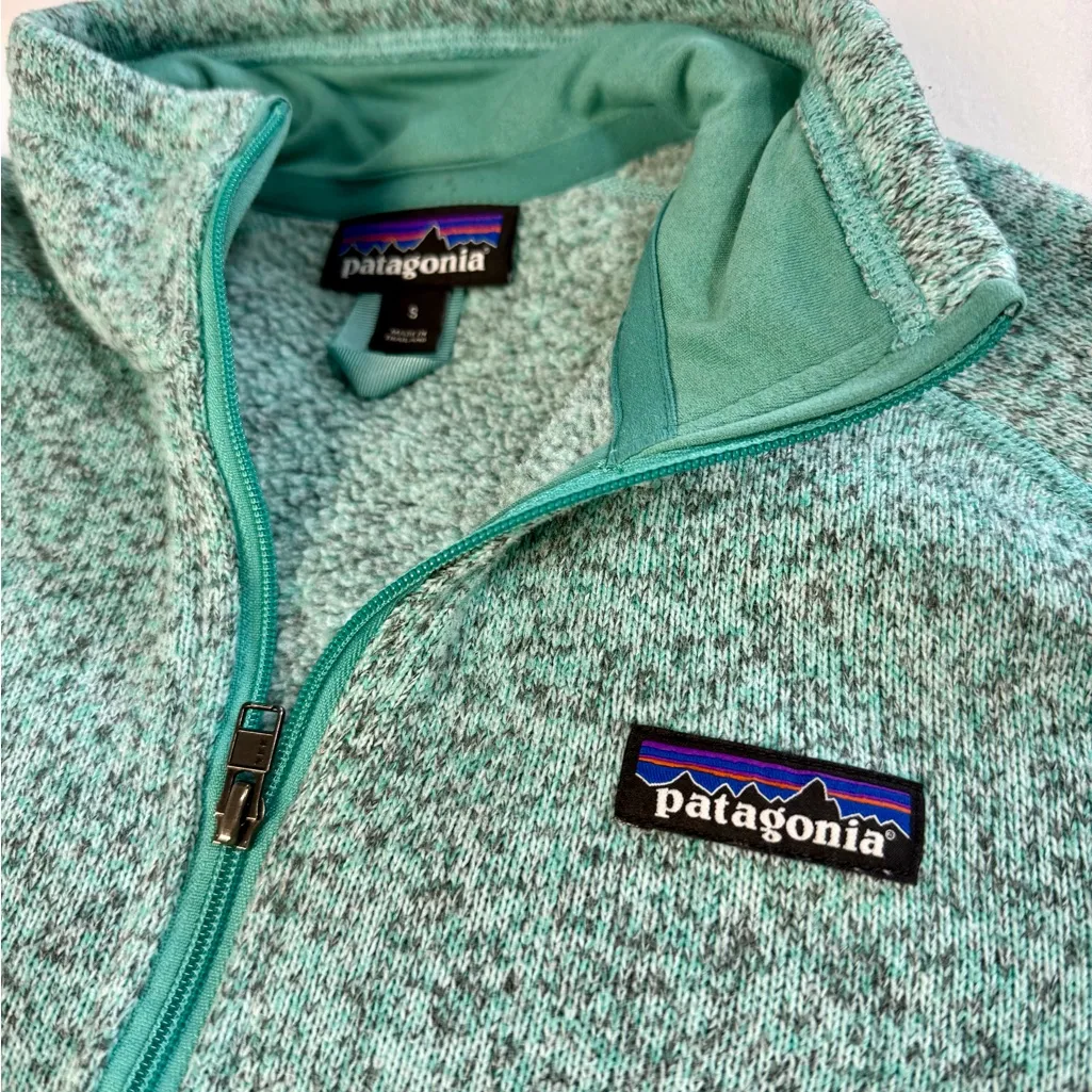 Patagonia Women’s Heathered Mint Green Better Sweater Quarter Zip | S - Image 3