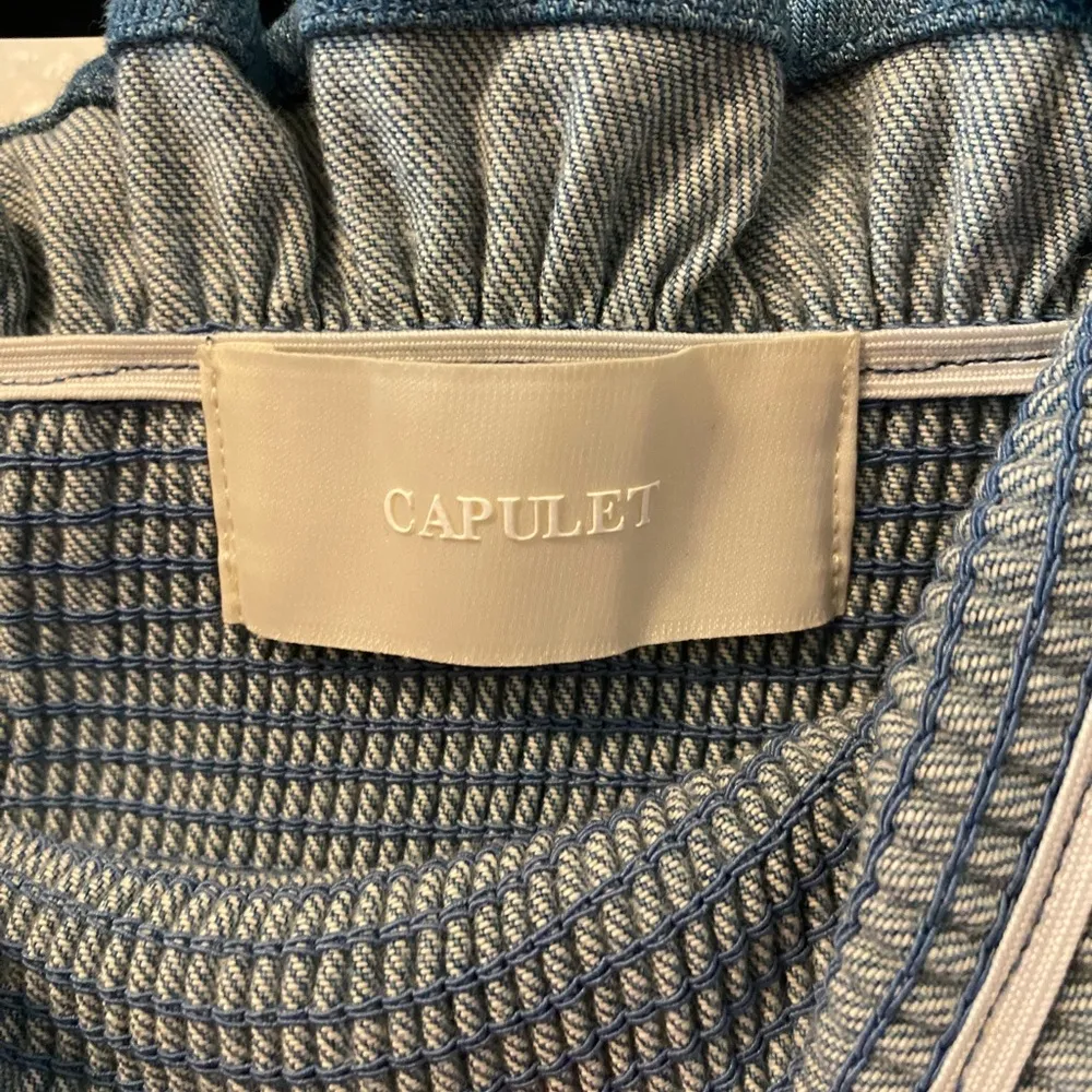 Capulet Denim Smocked Ruffled Bodycon Dress “Linnea” - Image 5