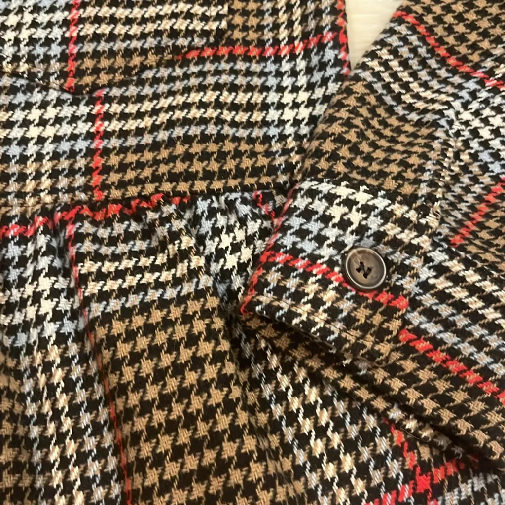 Like new Mystree wool blend houndstooth peplum shacket M - Image 10