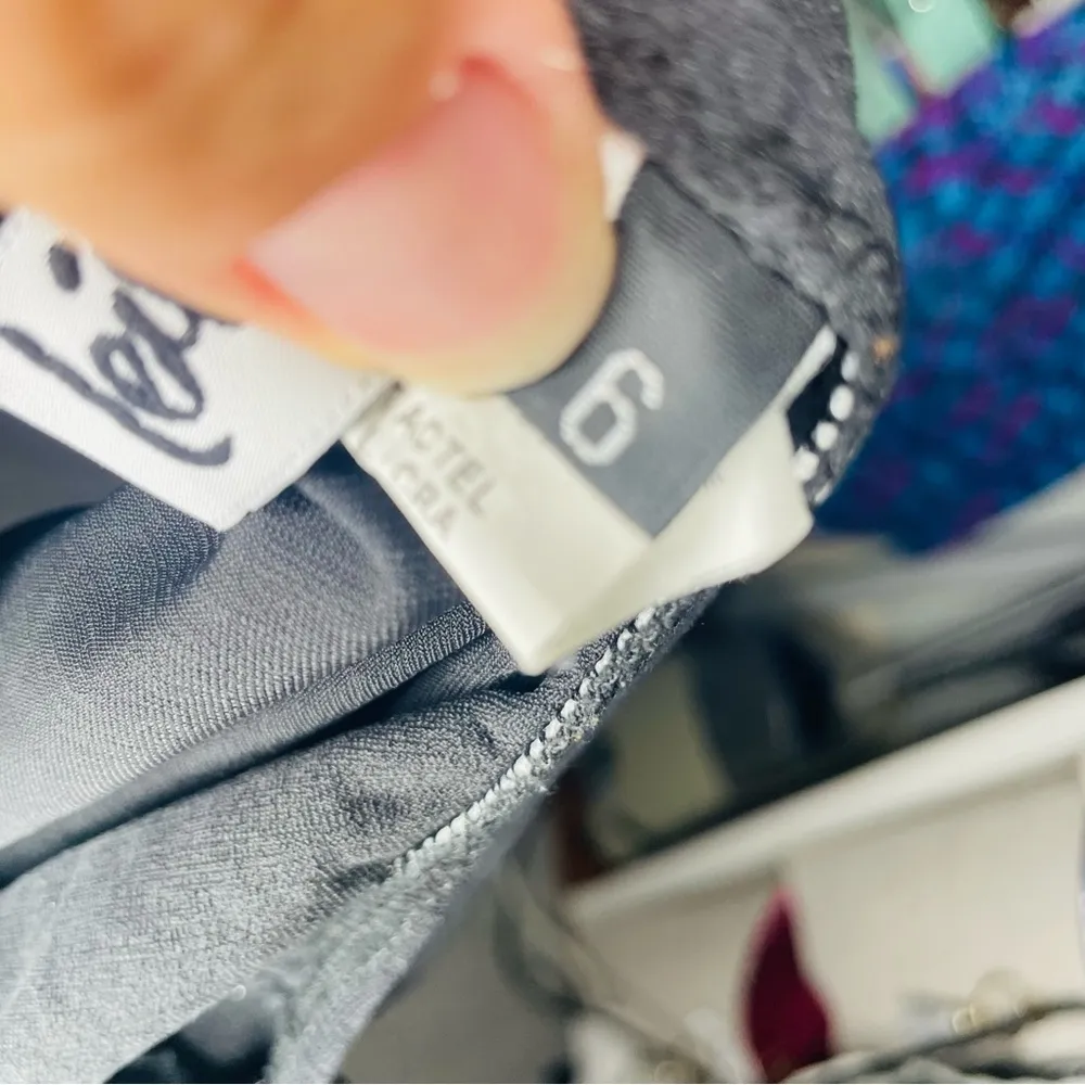 Vintage Leilani black one piece swimsuit swimwear with round metal detail 6 - Image 8