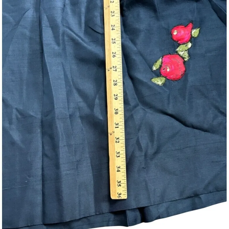 Gorgeous Raw Silk Vintage Dress Size‎ L - Image 8