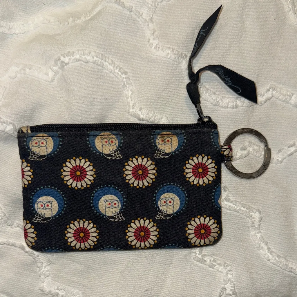 Vera Bradley Floral Patterned Coin Purse with Keyring - Image 2