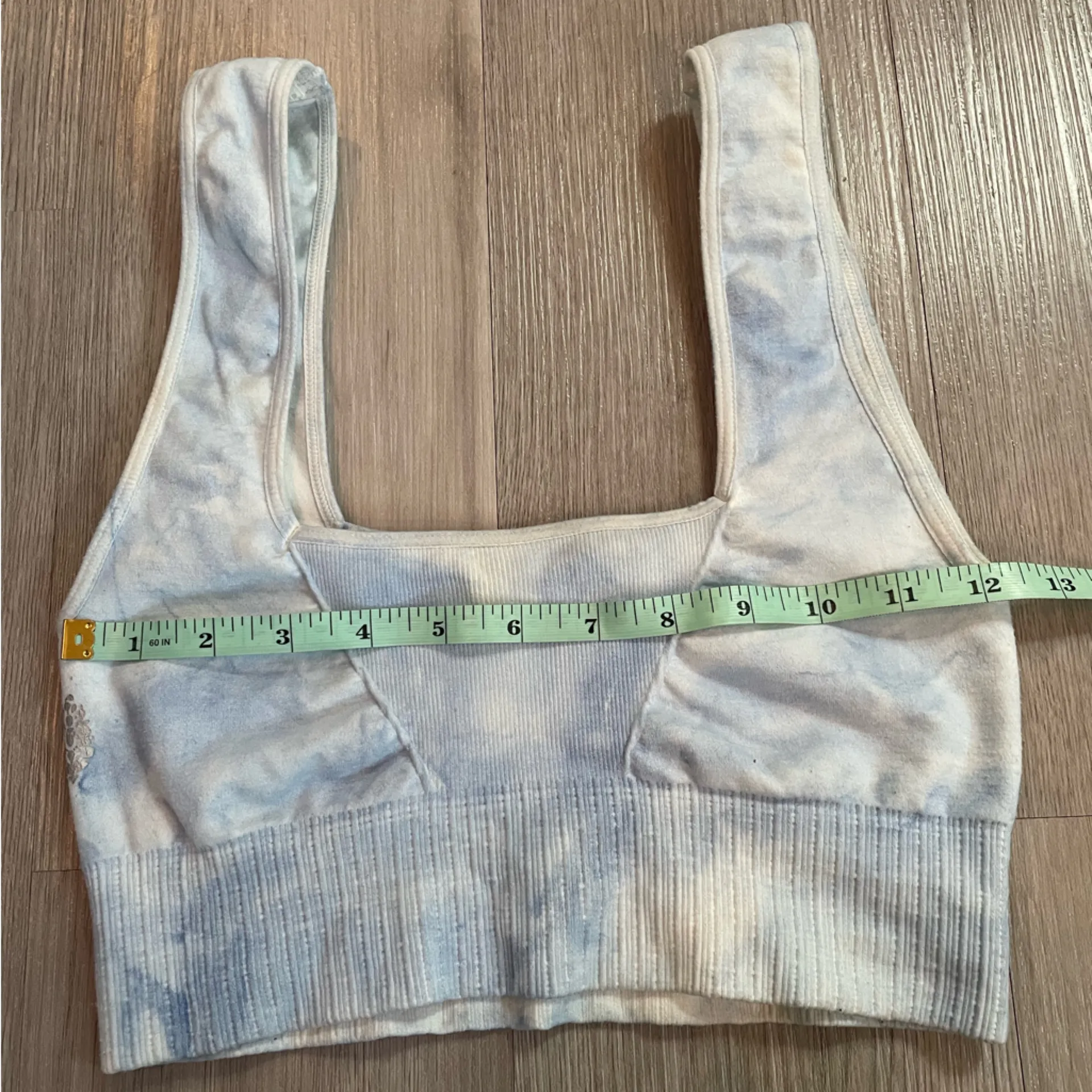 Free People Movement Aurora Blue Tie-Dye Good Karma Square Neck Bra ~ Size XS/S - Image 9