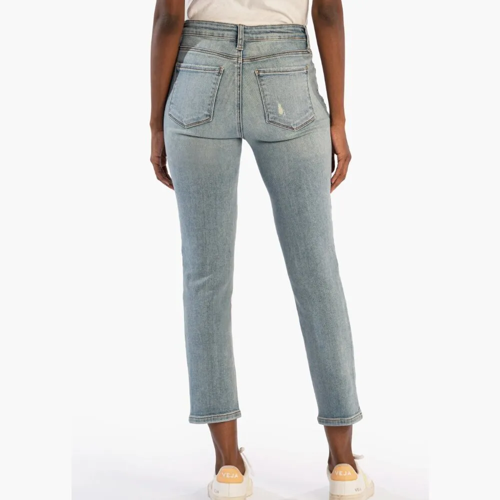 NWT KUT from the Kloth Reese Fab Ab High Waist Crop Straight Leg Jeans Invent 16 - Image 2