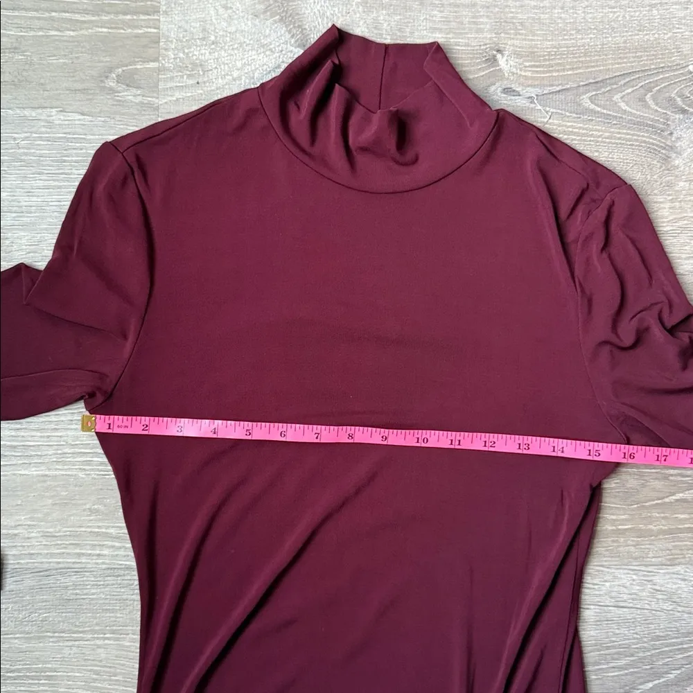 STAUD Portobella Side Ruch Midi Sheath Dress In Merlot Large - Image 12