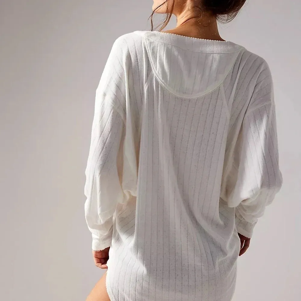 FREE PEOPLE INTIMATELY Pink Coffee Chat Pullover Size S & L - Image 4