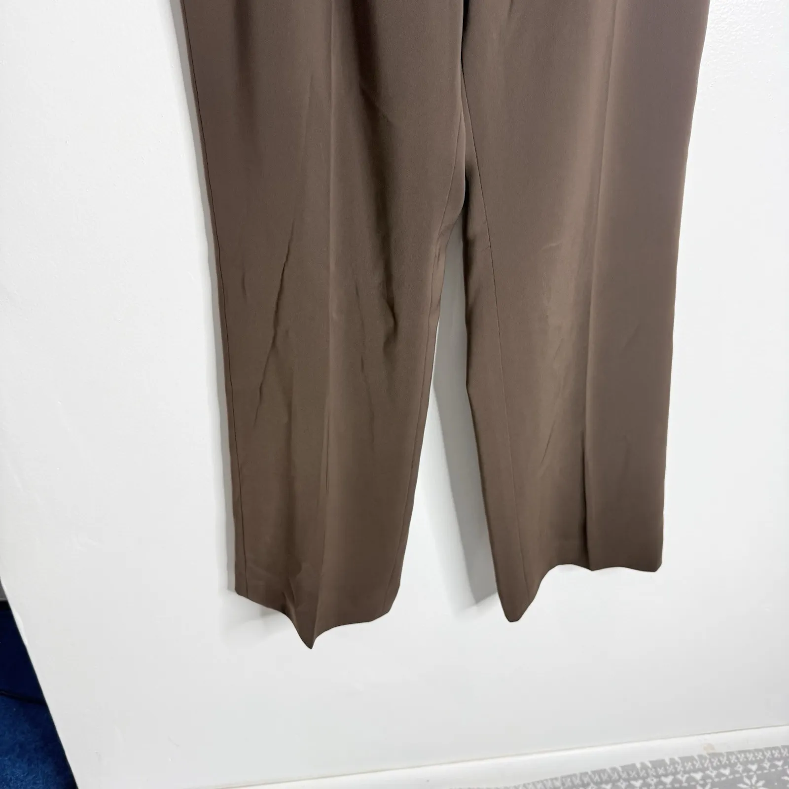NWT Kasper Brown Dress Pants Straight‎ Leg Size 12 Workwear Career Wear - Image 6
