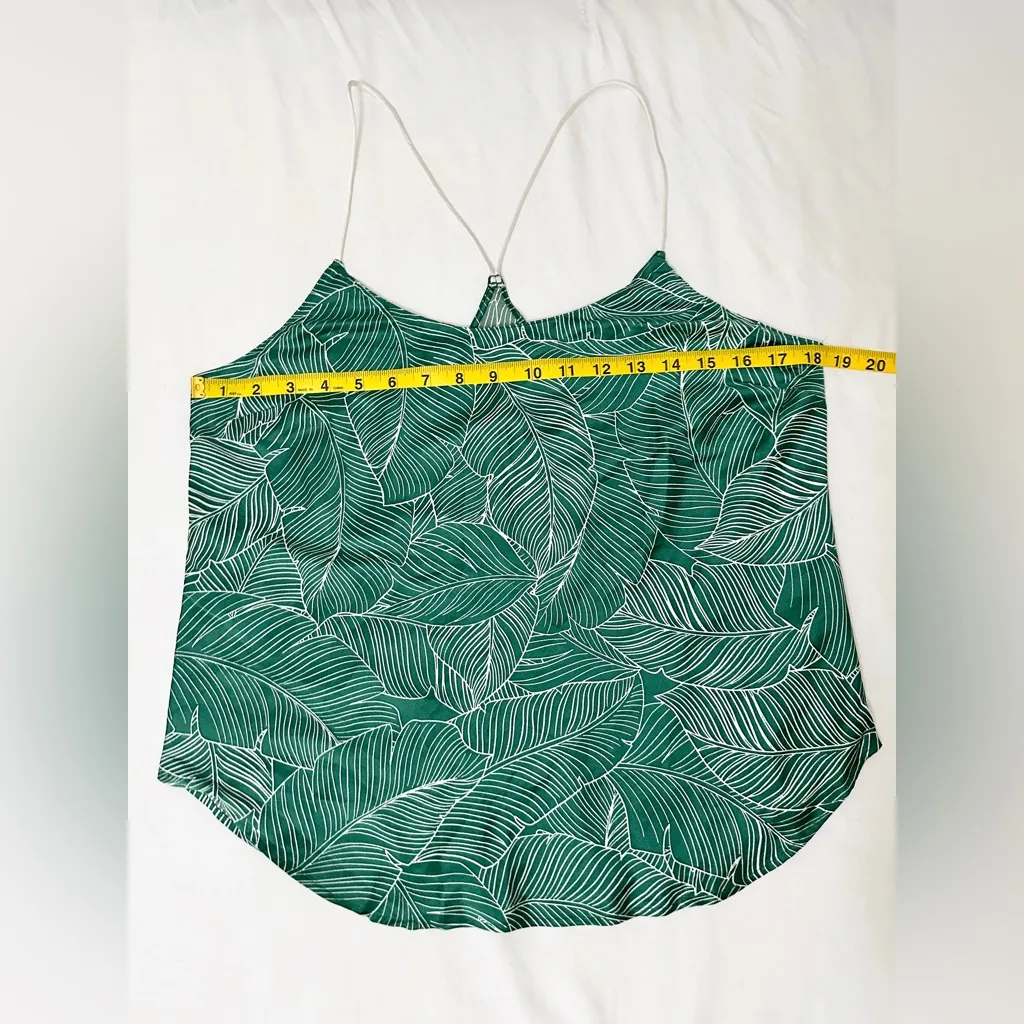 NWOT Victoria's Secret Satin Cami Pajama Set - Green Palm Leaves - M/XS - Image 13