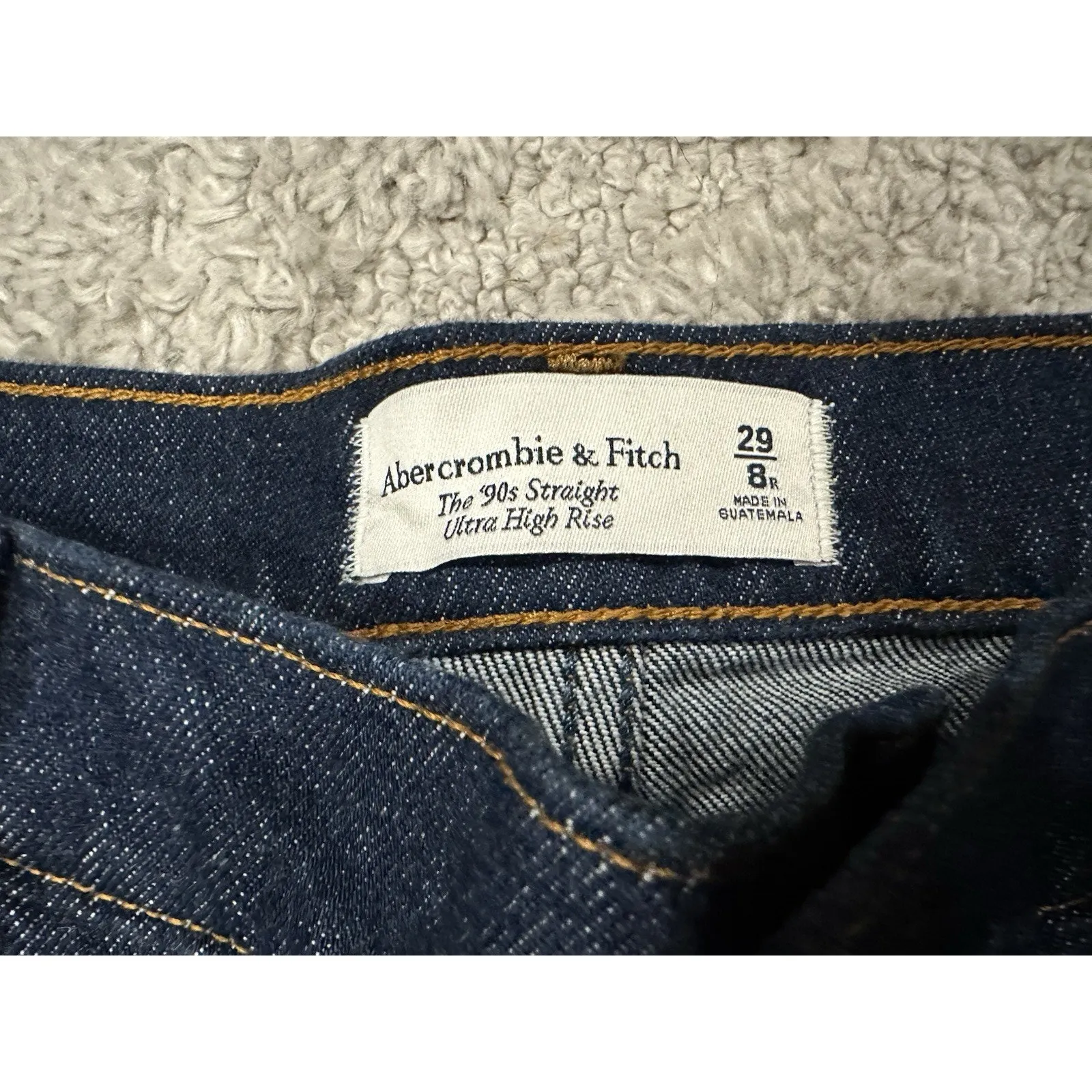 Abercrombie & Fitch The 90's Straight Ultra High Rise Sz 29/ 8R - Image 3