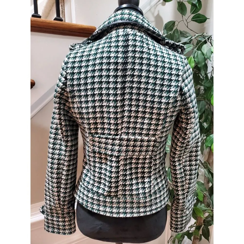 JOUJOU Women's White & Green Polyester Double Breasted Long Sleeve Coat Size XS - Image 7