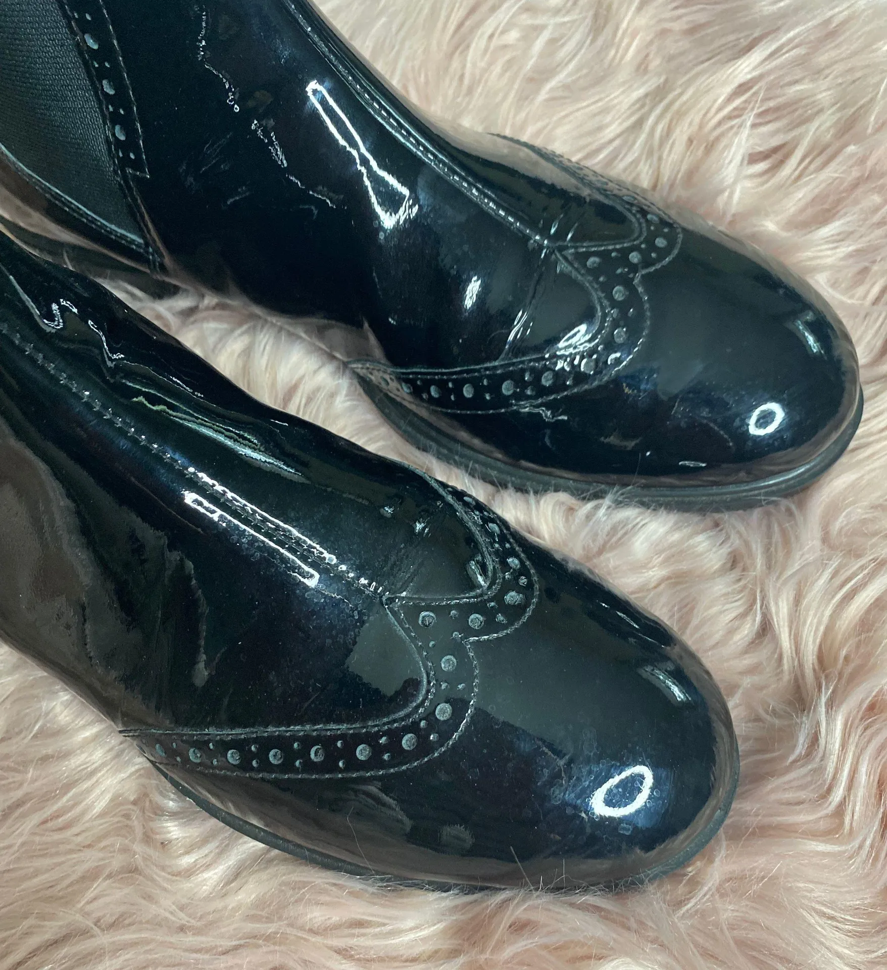 Ecco Touch 15 Mid Cut Bootie Patent Leather Boots - Image 4