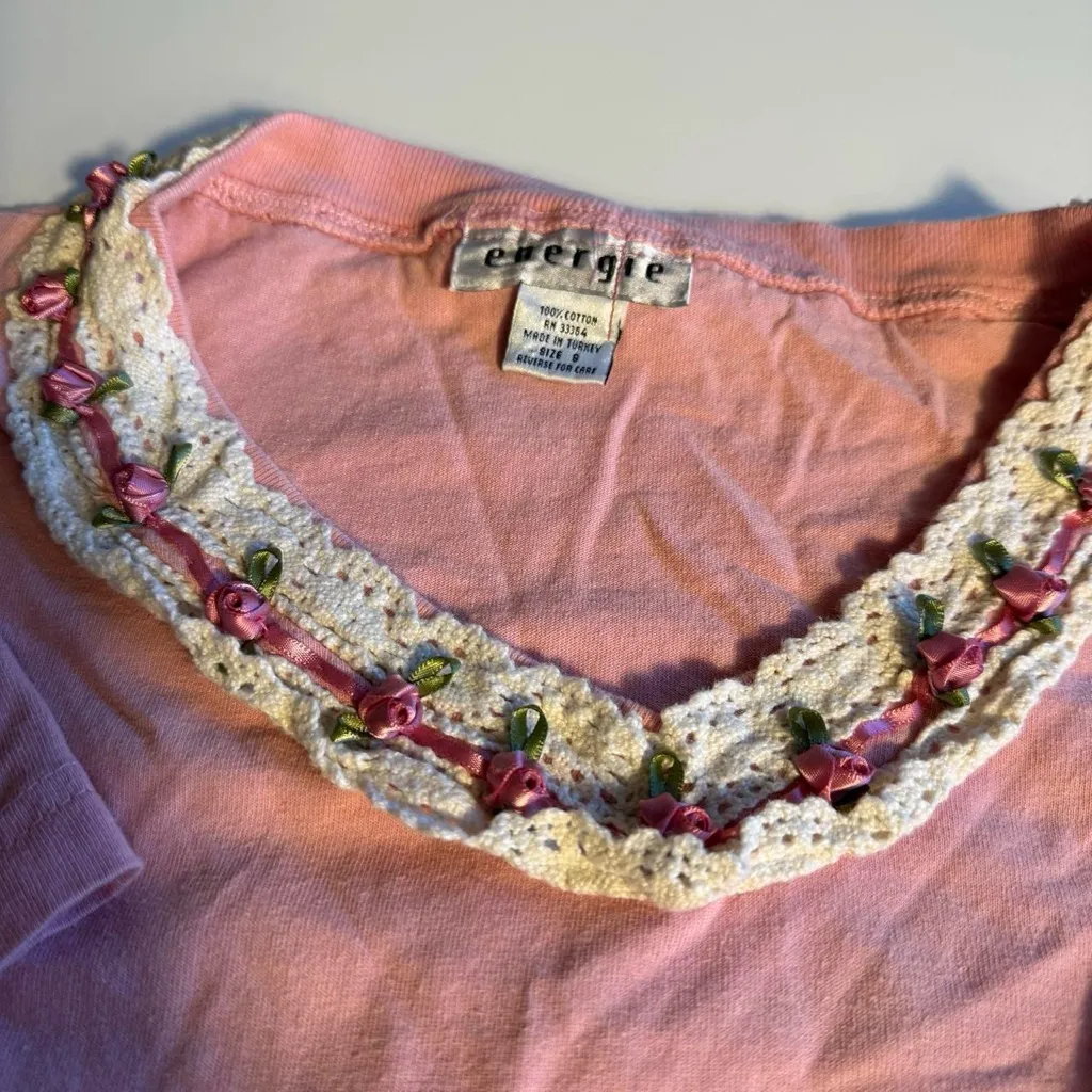 Energie Pink Short Sleeve Tee - Image 2