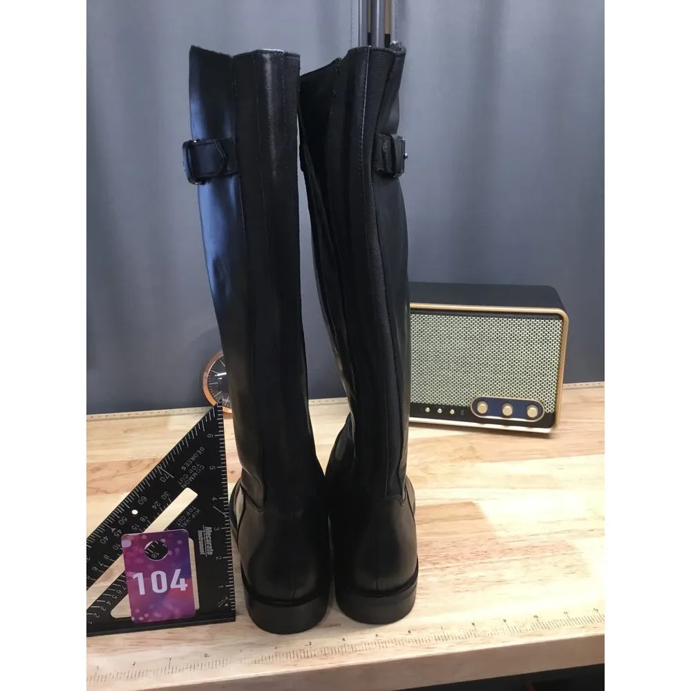 Easy Spirit Aubrey Women's 7 M Black Leather Side Zipper Knee High Casual Boots - Image 4