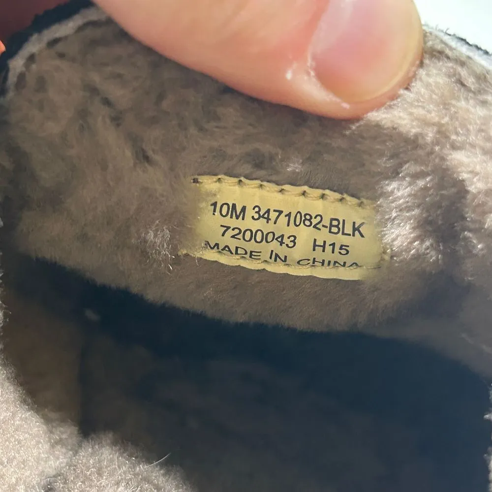 Frye Gemma Black Suede Slip-On Sneakers Fur‎ Lining Shoes Womens 10 - Image 9