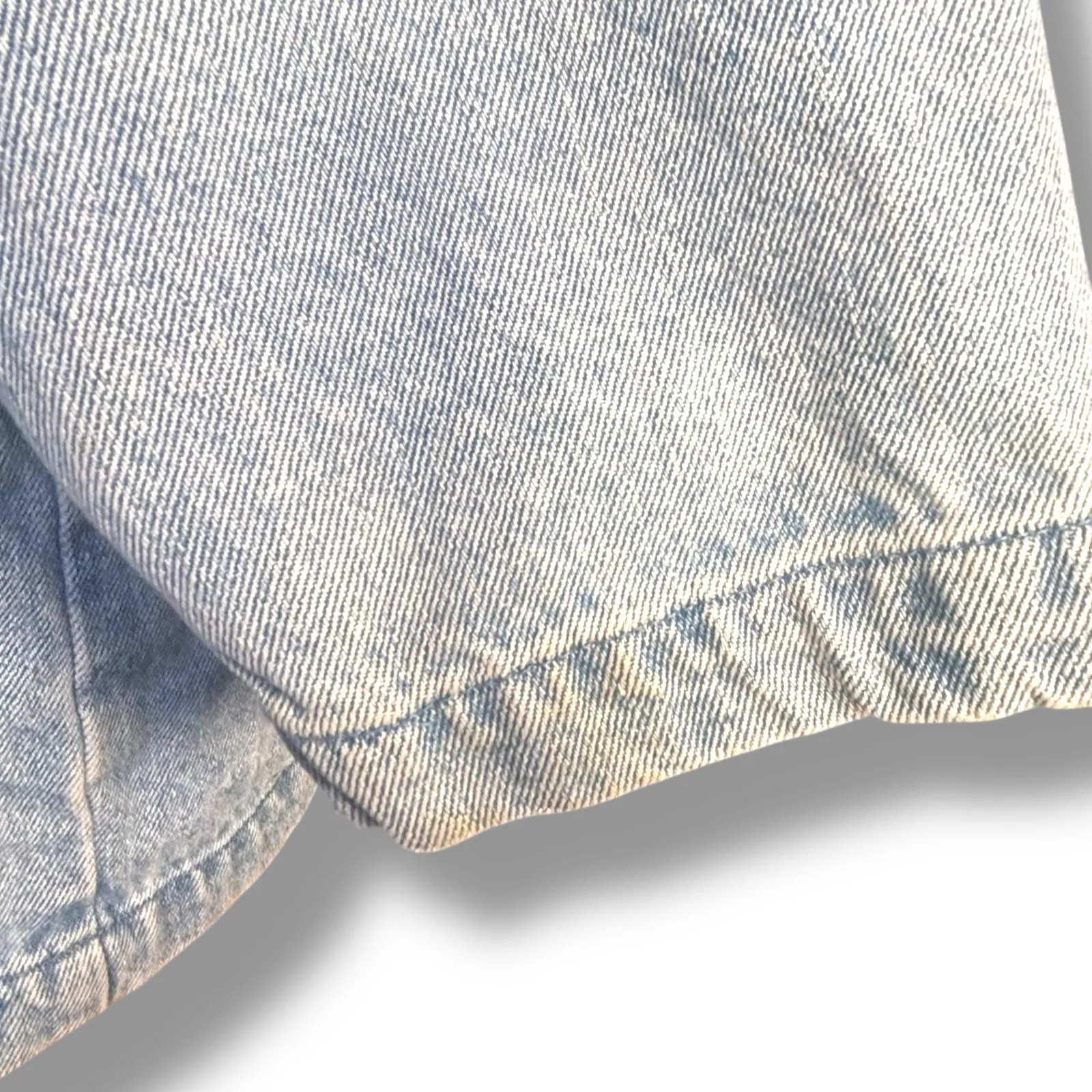 Vintage 90s Frontier Connection Denim Jacket Oversized Blazer Southwestern Art Blue Size M - Image 7