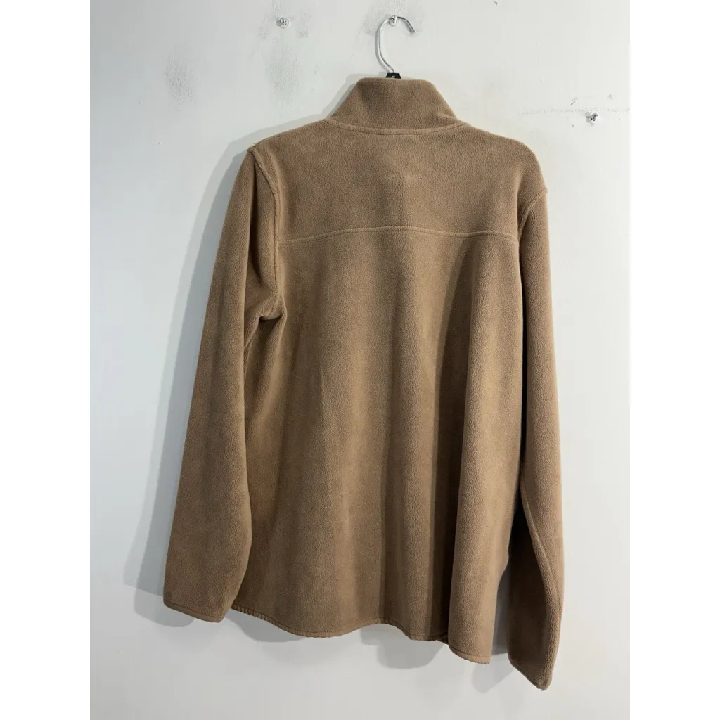 Womans 32 Degree Heat Long Sleeve Pullover Sweatshirt Medium Brown 1/4 Snap Up - Image 2