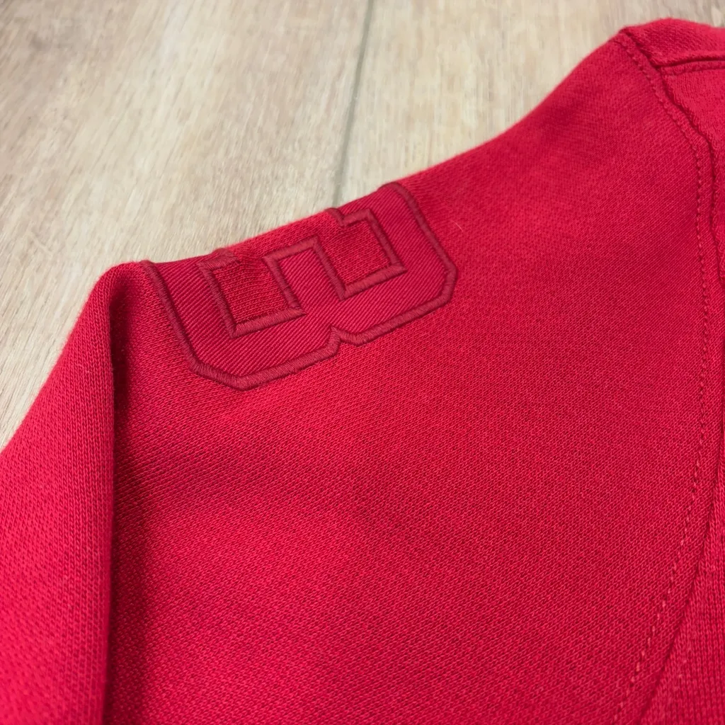 🌟RALPH LAUREN SPORT🌟 ZIP UP STAND COLLAR POLO LOGO SWEATSHIRT JACKET RED SZ XL - Image 6