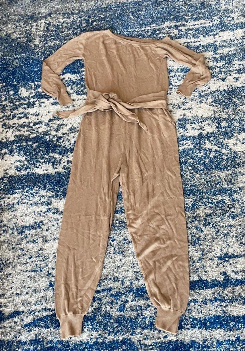 Charlotte Jumpsuit in Taupe Small - Image 4