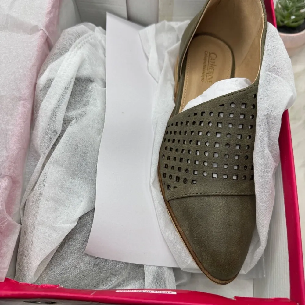 Catherine Catherine Malandrino Roffee Flats- OLIVE, US 6.5 - Image 3