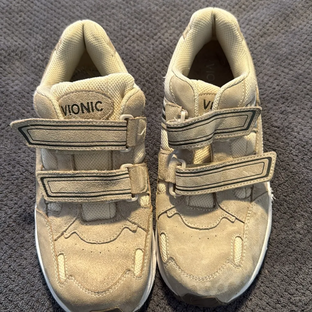 Vionic Tabi Walker Womens Size 9.5 Walking Shoes Sneakers Cream Beige Orthotic - Image 13