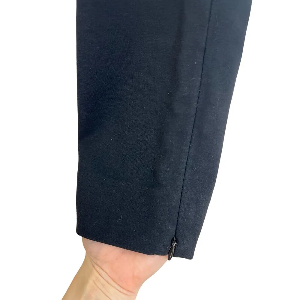 St. John Skinny Leg Black Stretch Zip Hem Knit Pants 10 - Image 5