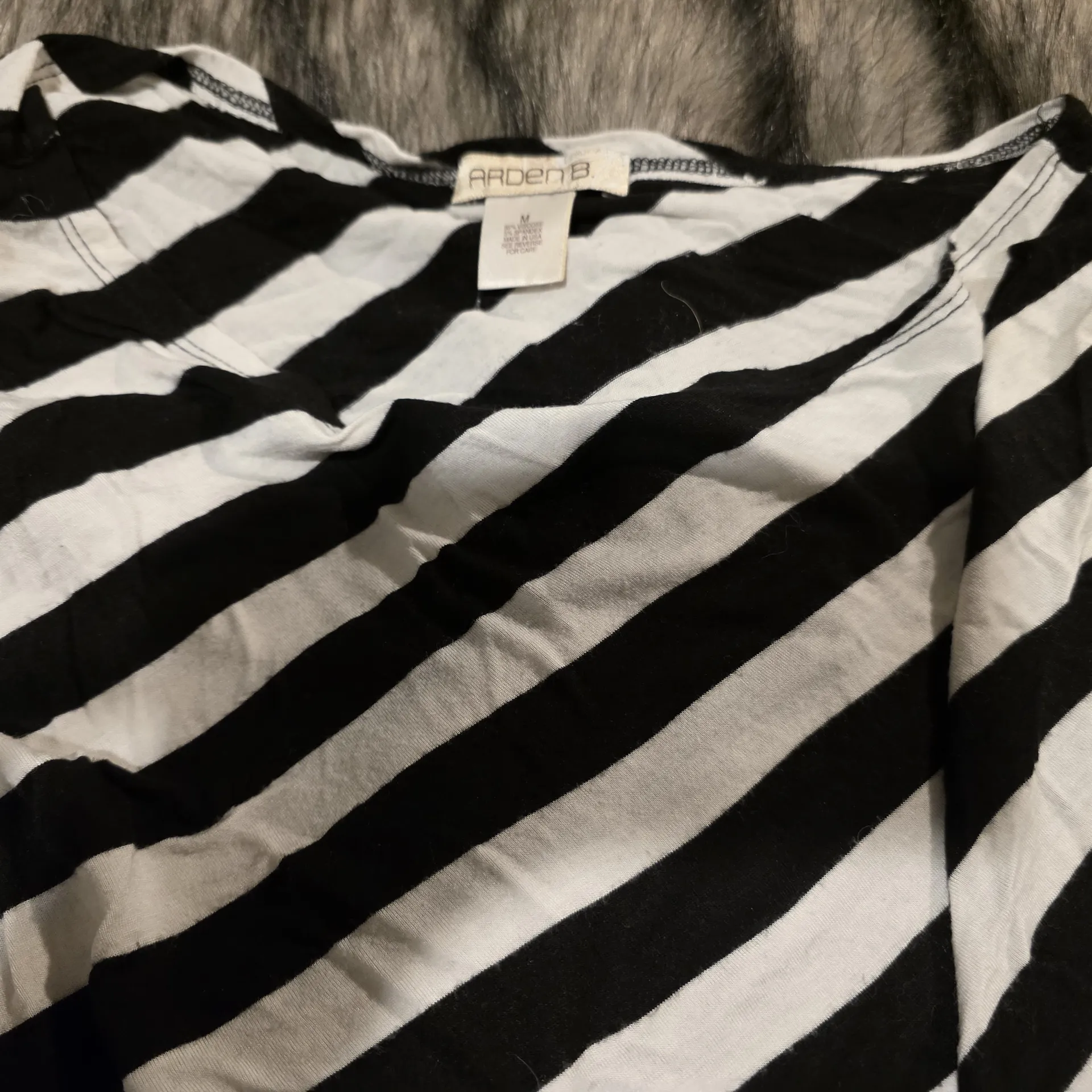 Arden B Black and White Striped Top - Image 3