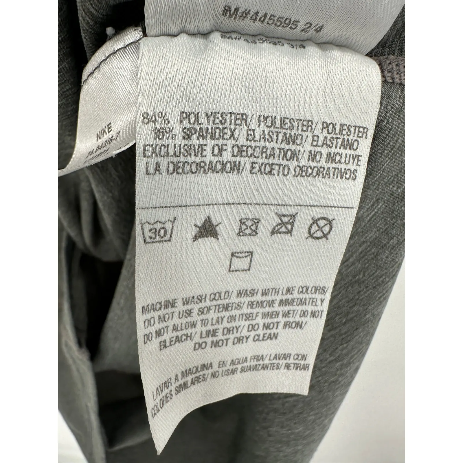 Nike Pro Dri-Fit Grey Short Sleeve V-Neck Activewear T-Shirt Women's Size Small - Image 6