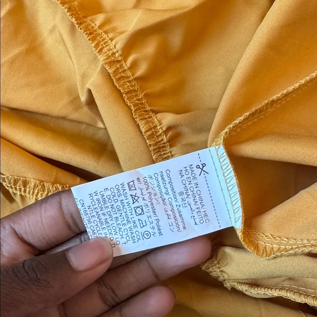 Shein Yellow Tiered Dress SIZE M - Image 4