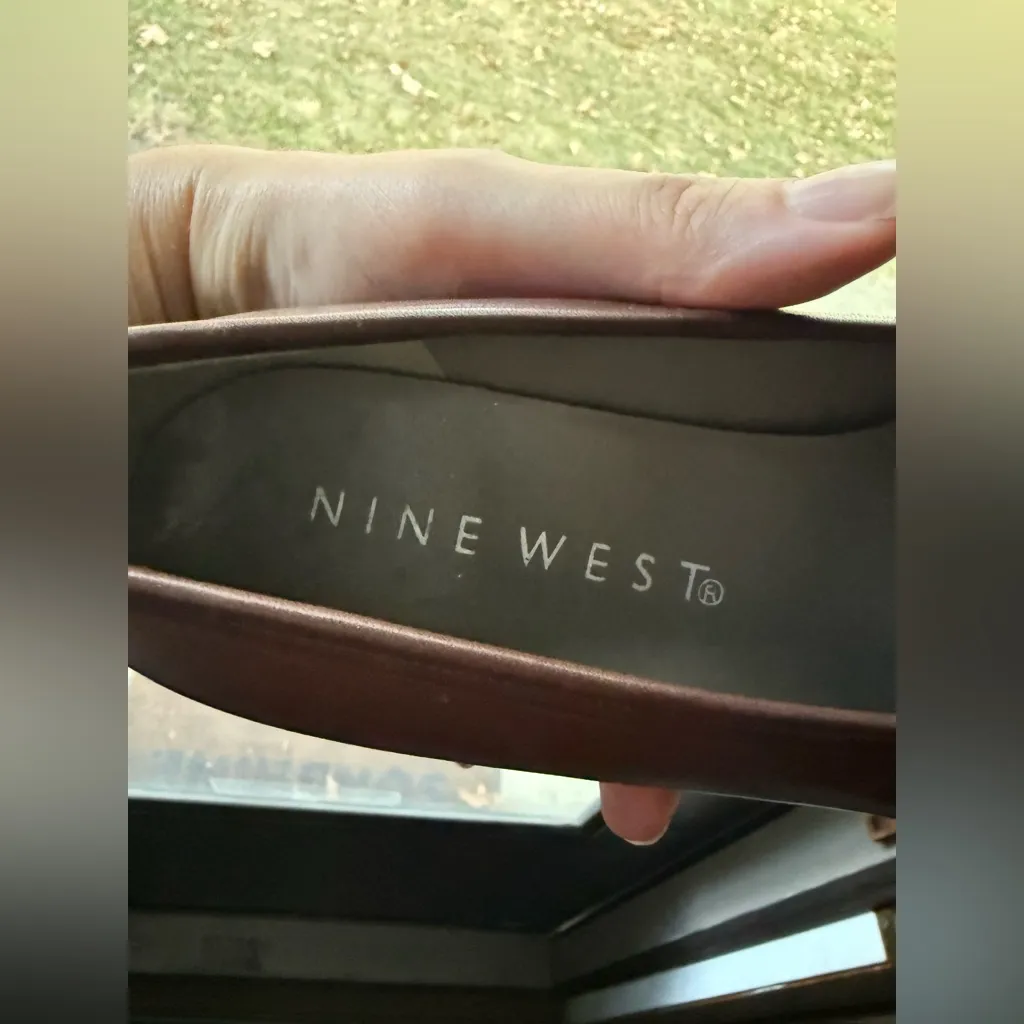 Vintage 90s Nine West brown leather loafers, size 8M - Image 7