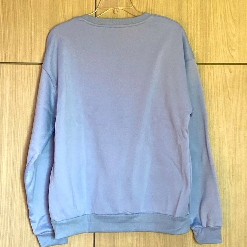 Tiger Whimsical Sweatshirt Top XL NWOT Blue - Image 10