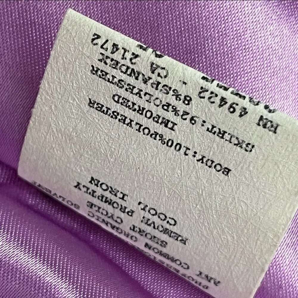 Y2K Gunne Sax By Jessica McClintock Black and Purple Lace Semi Formal Dress 9 - Image 7