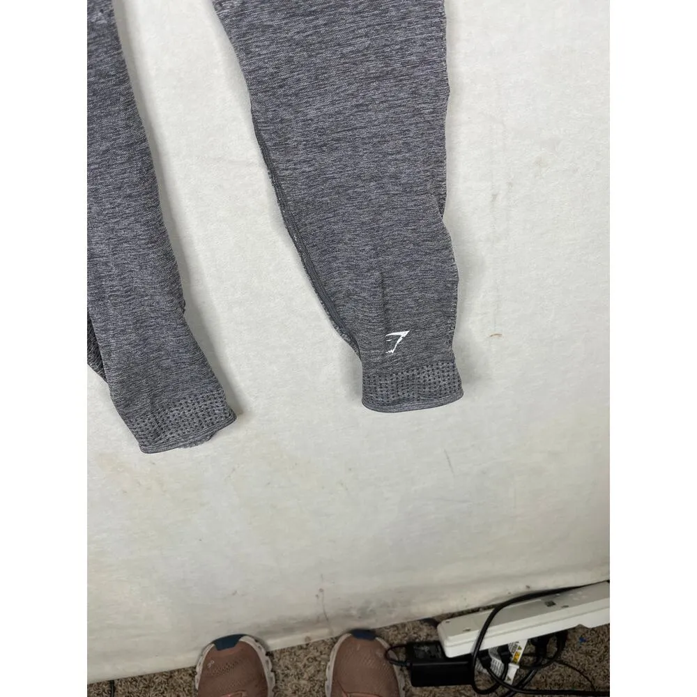 Gymshark Womens Smokey Grey Marl High Waist Vital Boost Legging size small - Image 4