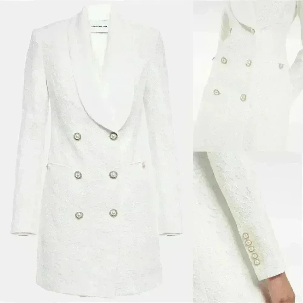 NWT Rebecca Vallance Bridal Harriet blazer minidress Size 2 US White - Image 5