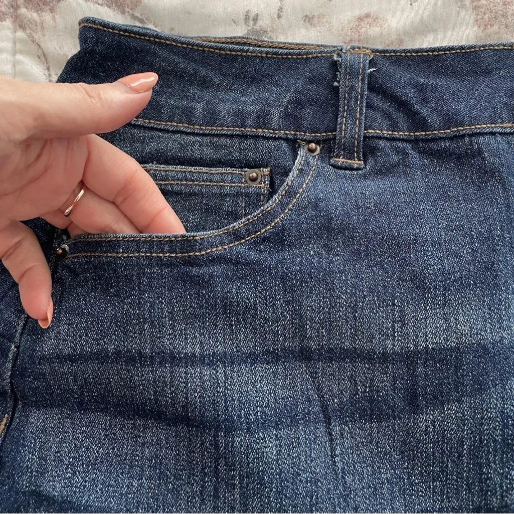 NWT Labijou Denim knee length pencil skirt, size 3X plus preppy trendy back slit - Image 11