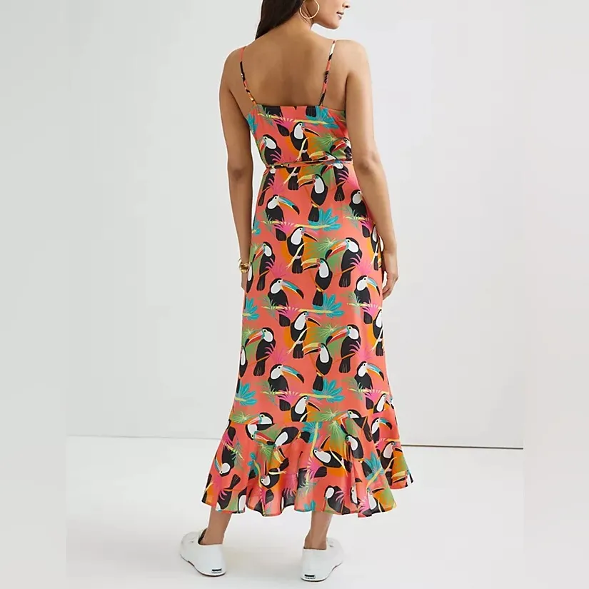 Farm Rio Anthropologie Toucans Wrap Maxi‎ Dress Size XS - Image 2