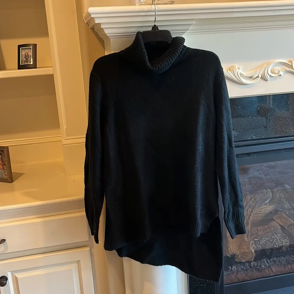 Black Cozy Up Sweater Cowl Neck Pullover Womens Medium - Image 9