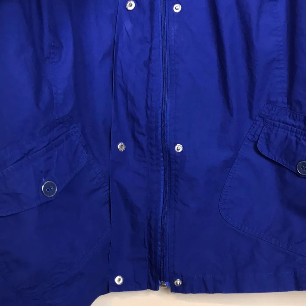 Laura Ashley Women’s Dark Blue Hidden Zipper Snap Button-Up Lightweight Jacket - Image 6