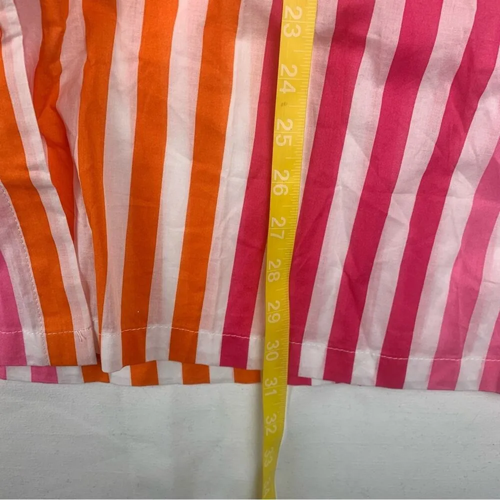 Beach Riot women's small medium Alexa casual Pink and Orange Button Down Shirt - Image 9