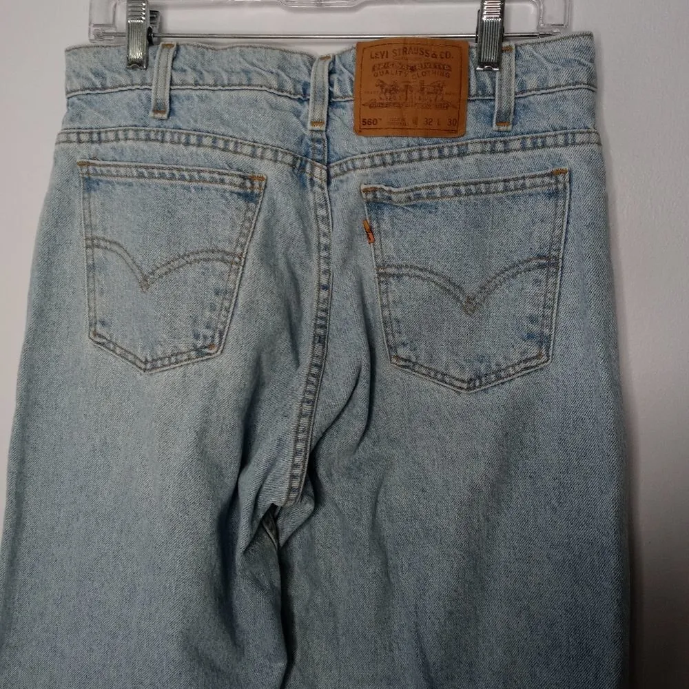 Vintage Levi's orange tab blue jeans size 32 - Image 8